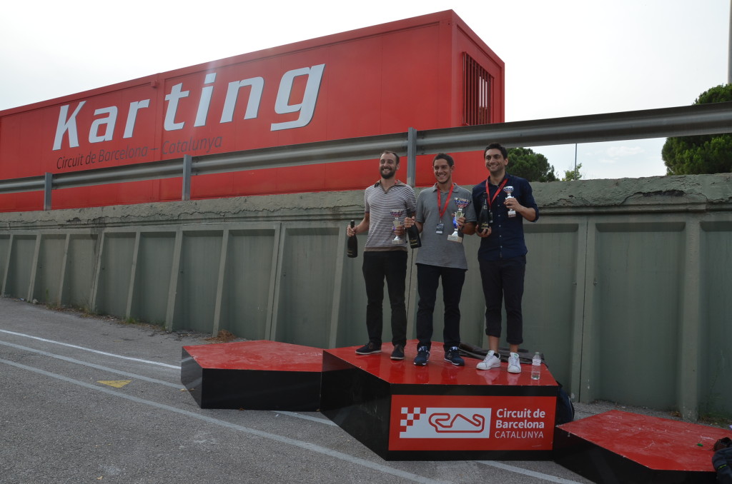 5. Podium of the karting race at the Circuit de Barcelona-Catalunya